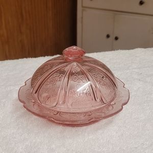 Vintage Pink Depression candy dish